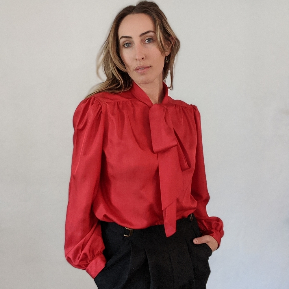 Red Vintage Blouse